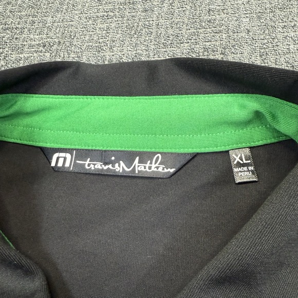 Travis Mathew Polo Shirt Mens XL Black Blue Green Golf Performance Dad - Picture 3 of 8